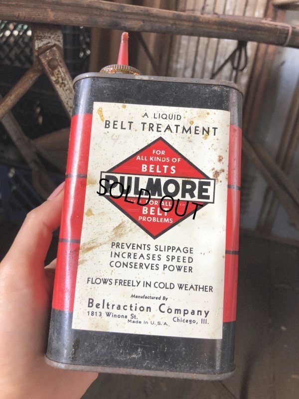 画像1: Vintage 1Pt Oil Can PLUMORE BELT Treatment (C503)