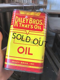 Vintage 1pt Oil Can RILEY BROS. That's Oil (C529) 