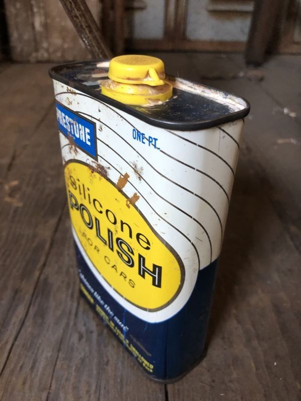 画像2: Vintage 1pt Oil Can PRESTONE Silicon Polish for Cars (C525) 