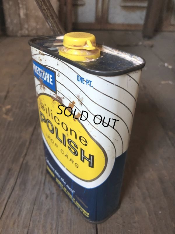 画像2: Vintage 1pt Oil Can PRESTONE Silicon Polish for Cars (C525) 