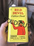 Vintage Oil Can RED DEVIL Lighter Fluid (C507)