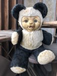 画像1: Vintage Rubber Face Doll Panda Bear 25cm (B581） (1)
