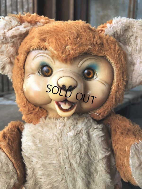 画像4: Vintage Rubber Face Doll Bear 21cm (B580）