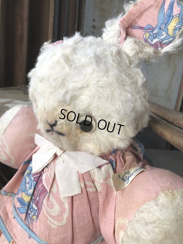 画像2: Vintage Plush Doll Bunny 23cm (B587）