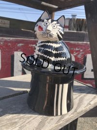 Vintage B Kliban Cats in Top Hat Trinket Jar (B595)