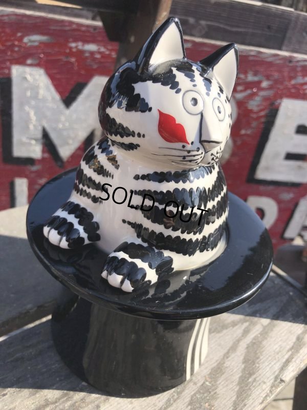 画像2: Vintage B Kliban Cats in Top Hat Trinket Jar (B595)