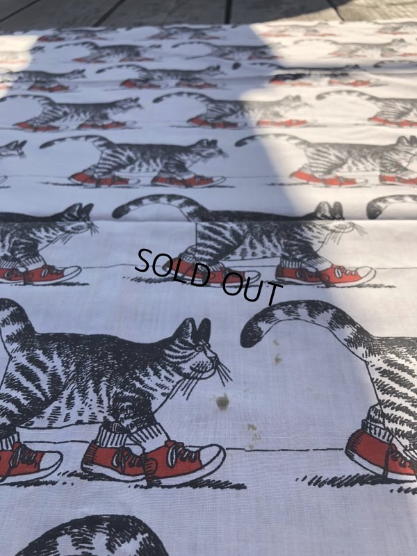 画像8: Vintage Twin Flat Sheet Fabric B Kliban Cats (B592)