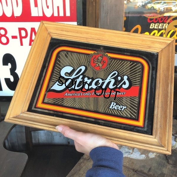 画像5: Vintage Stroh's Beer Pub Mirror (B598)