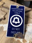 画像8: Vintage BELL SYSTEM Porcelain Sign Underground Telephone Cable DO NOT DISTURB (B599)