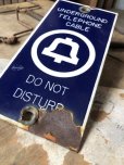 画像4: Vintage BELL SYSTEM Porcelain Sign Underground Telephone Cable DO NOT DISTURB (B599)