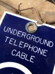 画像6: Vintage BELL SYSTEM Porcelain Sign Underground Telephone Cable DO NOT DISTURB (B599)