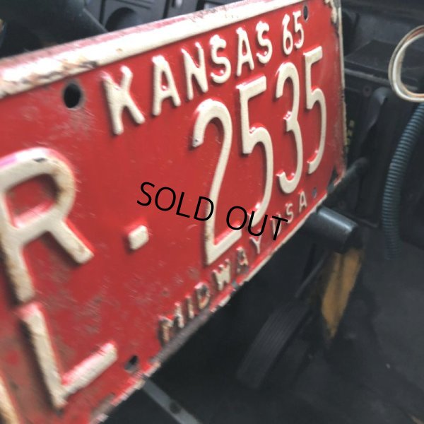 画像2: 60s Vintage American License Number Plate / KANSAS RL 2535 (B614)