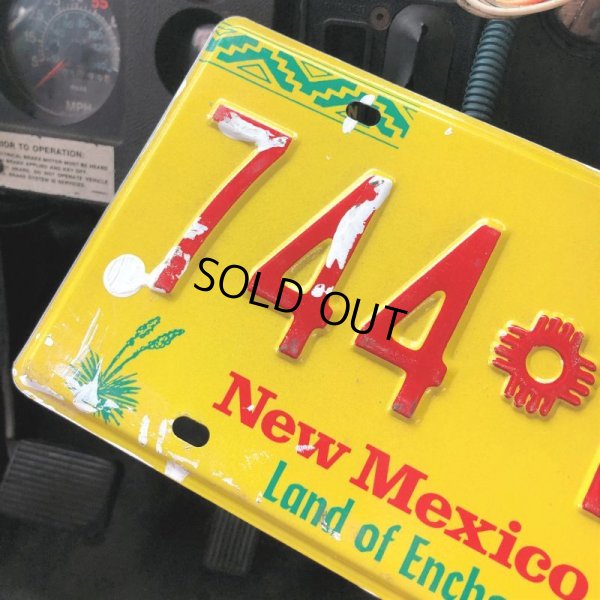 画像2: 90s Vintage American License Number Plate / New Mexico USA 744 PHX (B603)