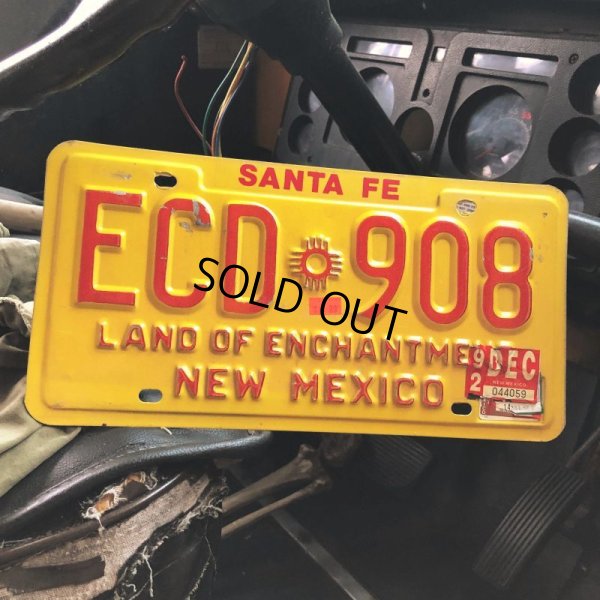 画像1: 90s Vintage American License Number Plate / New Mexico ECD 908 (B623)