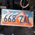 画像1: 90s Vintage American License Number Plate / UTHA 668 ZAL (B612) (1)
