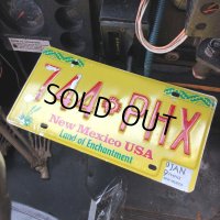 90s Vintage American License Number Plate / New Mexico USA 744 PHX (B603)
