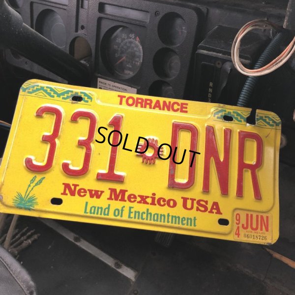 画像1: 90s Vintage American License Number Plate / New Mexico USA 311 DNR (B605)