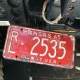 画像1: 60s Vintage American License Number Plate / KANSAS RL 2535 (B614) (1)