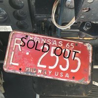 60s Vintage American License Number Plate / KANSAS RL 2535 (B614)