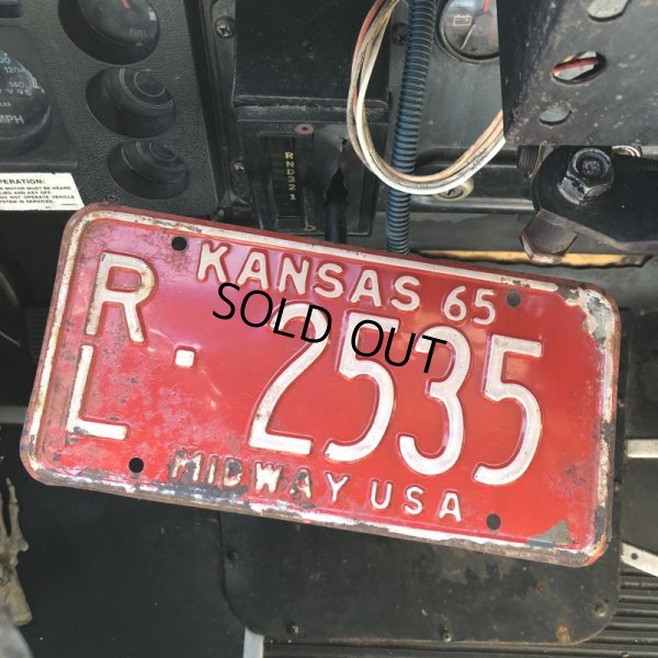 画像1: 60s Vintage American License Number Plate / KANSAS RL 2535 (B614)