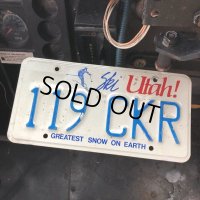 Vintage American License Number Plate / Utah 119 CKR (B609)