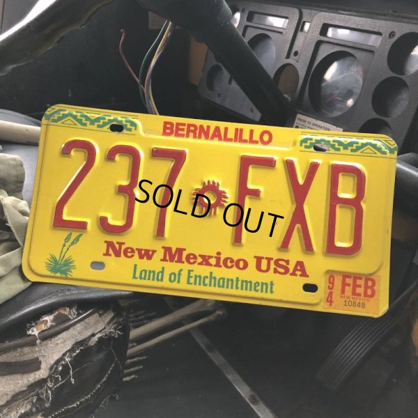 画像1: 90s Vintage American License Number Plate / New Mexico USA 237 FXB (B624)