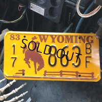 80s Vintage American License Number Plate / WYOMING 17 863 BF (B610)