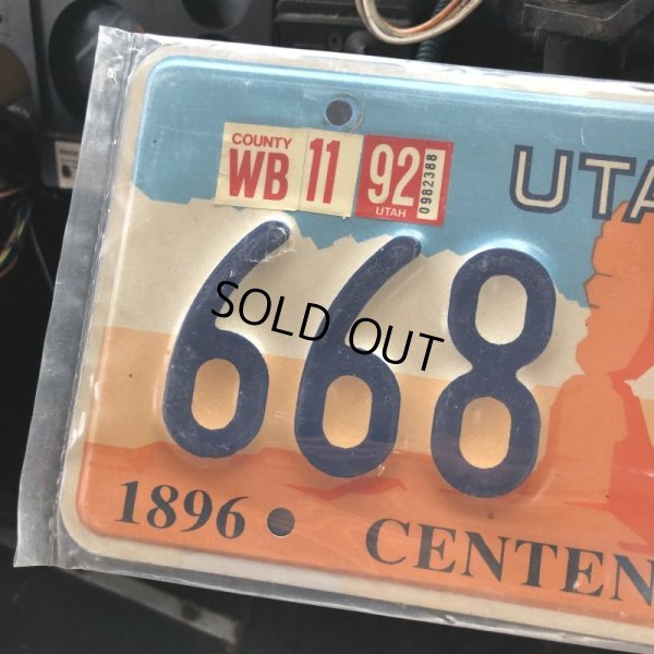 画像3: 90s Vintage American License Number Plate / UTHA 668 ZAL (B612)