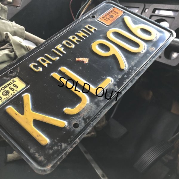 画像4: 60s Vintage American License Number Plate / CALIFORNIA KJL 906 (B621)