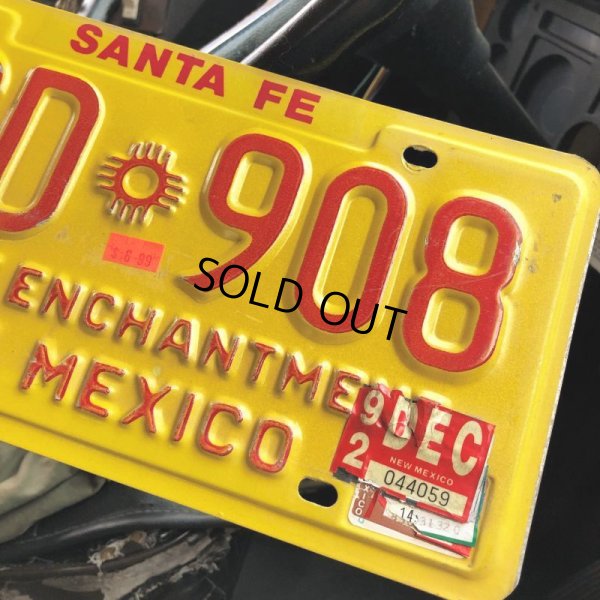 画像2: 90s Vintage American License Number Plate / New Mexico ECD 908 (B623)