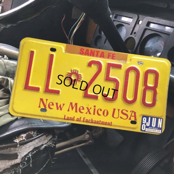 画像1: 90s Vintage American License Number Plate / New Mexico USA LL 2508 (B622)