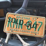 70s Vintage American License Number Plate / ARIZONA RMN 647 (B606)