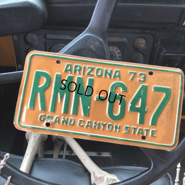 画像1: 70s Vintage American License Number Plate / ARIZONA RMN 647 (B606)