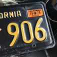 画像2: 60s Vintage American License Number Plate / CALIFORNIA KJL 906 (B621) (2)