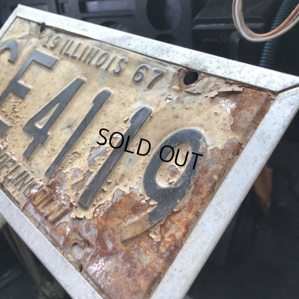 画像2: 60s Vintage American License Number Plate / ILLINOIS GE 4119 (B602)