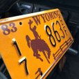 画像2: 80s Vintage American License Number Plate / WYOMING 17 863 BF (B610) (2)