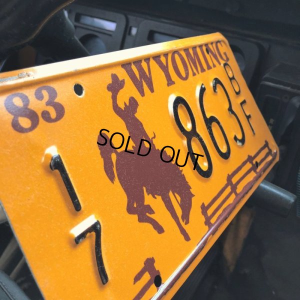 画像2: 80s Vintage American License Number Plate / WYOMING 17 863 BF (B610)