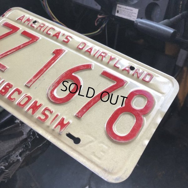 画像2: 70s Vintage American License Number Plate / WISCONSIN ZZ 1678 (B615)