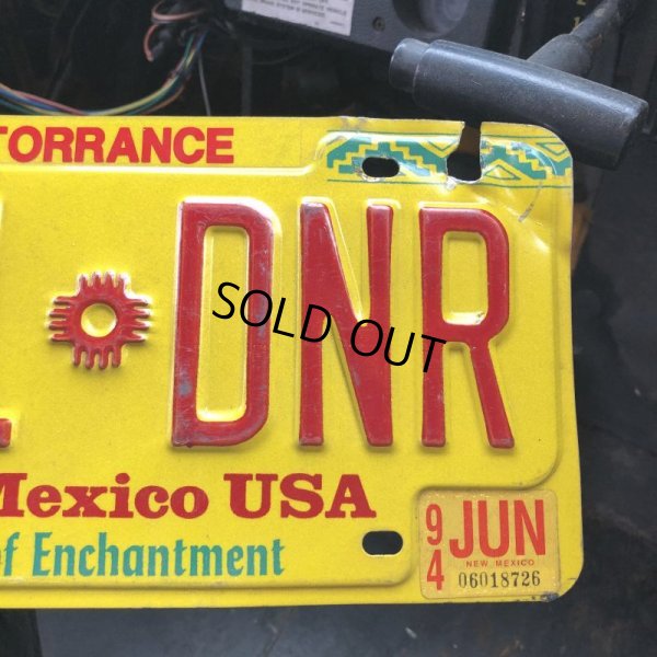 画像2: 90s Vintage American License Number Plate / New Mexico USA 311 DNR (B605)