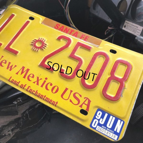 画像2: 90s Vintage American License Number Plate / New Mexico USA LL 2508 (B622)