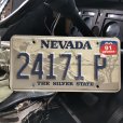 画像1: 90s Vintage American License Number Plate / NEVADA 24171 P (B616) (1)