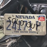 90s Vintage American License Number Plate / NEVADA 24171 P (B616)