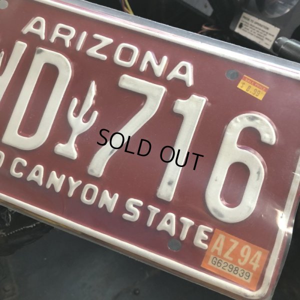 画像2:  90s Vintage American License Number Plate / ARIZONA KWD 716 (B620)