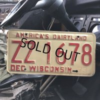 70s Vintage American License Number Plate / WISCONSIN ZZ 1678 (B615)