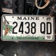 画像1: 00s Vintage American License Number Plate / MAINE 2438 QD (B607) (1)