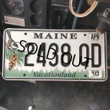 00s Vintage American License Number Plate / MAINE 2438 QD (B607)