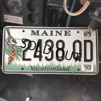 00s Vintage American License Number Plate / MAINE 2438 QD (B607)