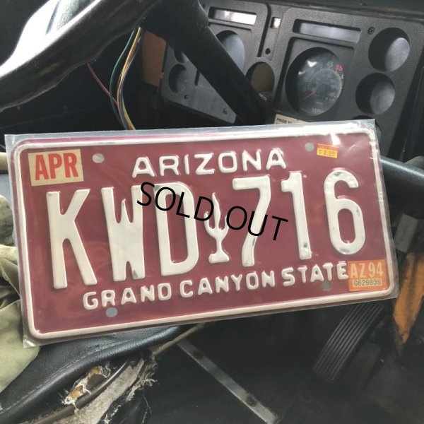 画像1:  90s Vintage American License Number Plate / ARIZONA KWD 716 (B620)