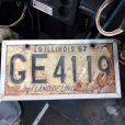 画像1: 60s Vintage American License Number Plate / ILLINOIS GE 4119 (B602) (1)