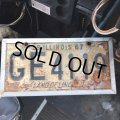 60s Vintage American License Number Plate / ILLINOIS GE 4119 (B602)